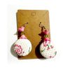 African Fabric Earrings | Small M25013